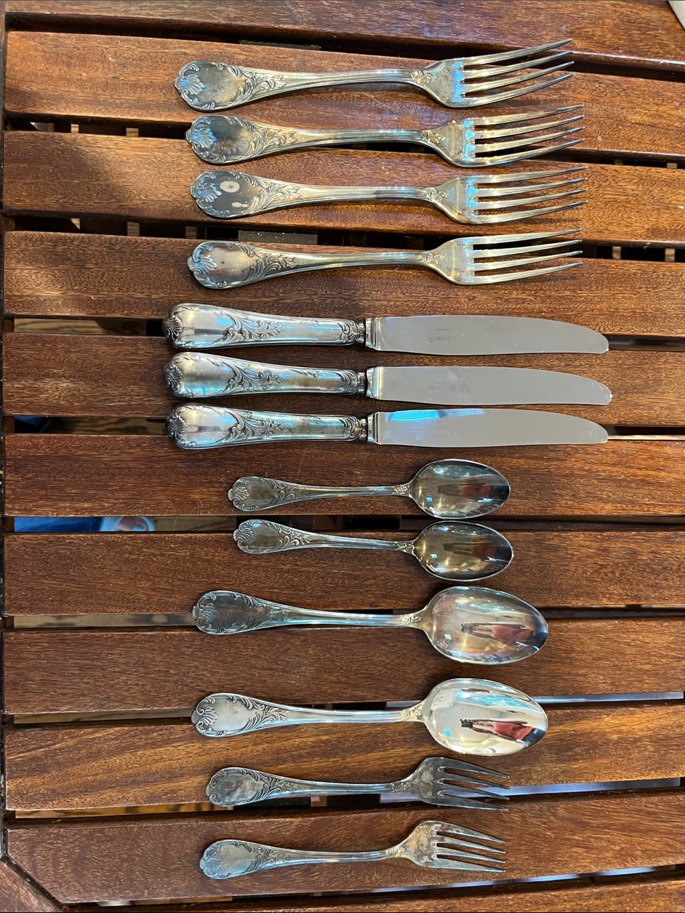Christofle Silver-Tone Floral Flatware Set - Assorted Pieces